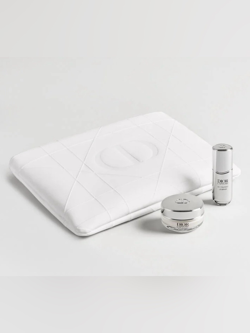 Dior Capture Discovery Set W/ Capture Cream, Capture Sérum & Large White Pouch